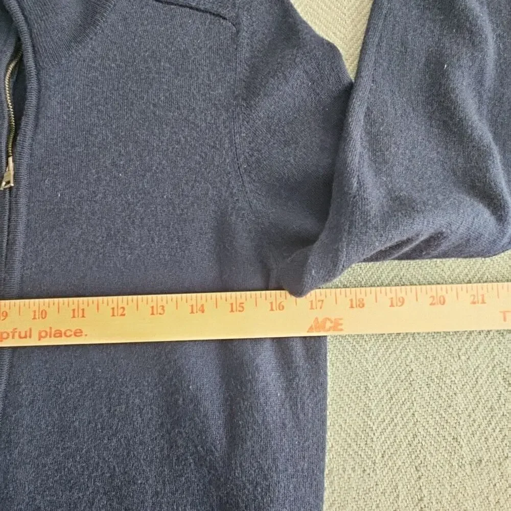 Banana Republic Men's Medium‎ 100% Extra Fine Merino Wool Zip-Up Sweater Jacket
